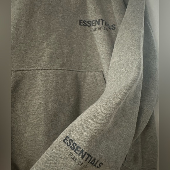 Essentials Grey Pullover Hoodie - Picture 8 of 12